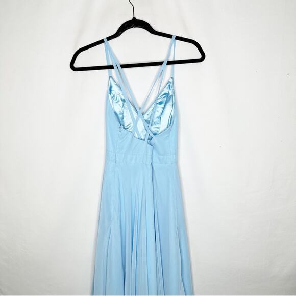 FAVIANA Blue Ruffle Skirt Gown in Size 2 - Picture 8 of 9